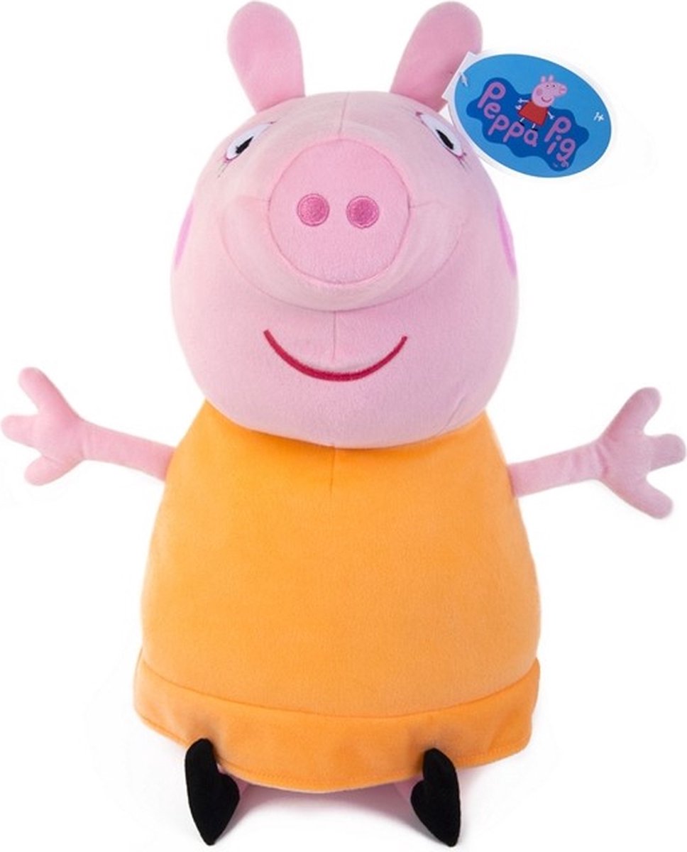 Mama Pig Pluche Knuffel Peppa Pig XL 50 cm  | Varkentje Plush Toy  | Speelgoed pepa grote knuffelpop Groot XXL knuffeldier voor kinderen jongens meisjes peppapig | George, Papa Big, Mama Big, Suzy Sheep Schaap